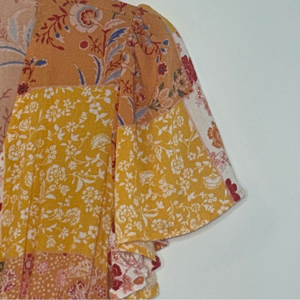 Forever 21 Patchwork Floral Print Mini Dress Deep… - image 6